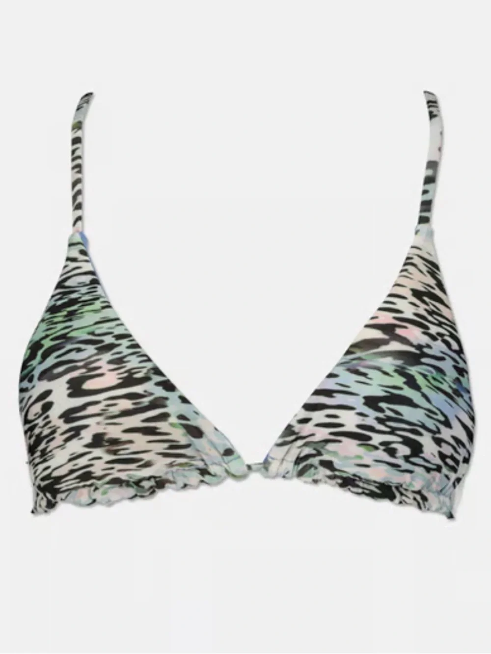 NWT BECCA Blue Animal Instincts Reversible String Bikini Set M Top & L Bottoms